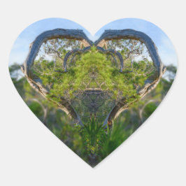 Die Liebe der Natur Herz-Aufkleber