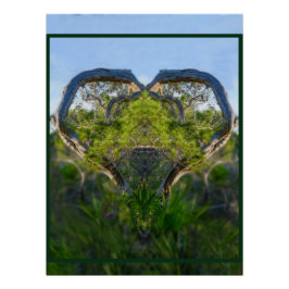 Die Liebe der Natur-Imitats ummantelt Canvas Print Poster