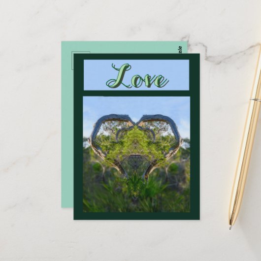 Die Liebe der Natur Postkarte (Vorderseite/Rückseite Beispiel)