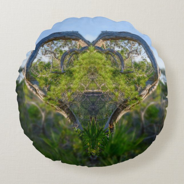 Die Liebe der Natur Rundes Kissen (Vorderseite)