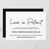 Die Liebe der Pläne ändert sich, wenn die Hochzeit Einladung (Vorne/Hinten)