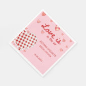 Die Liebe der Retro-Valentine befindet sich im Bra Serviette (Ecke)