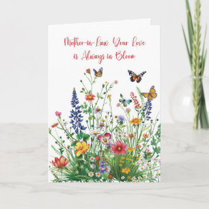 Die Liebe der Schwiegermutter am Tag der Wildblume Karte