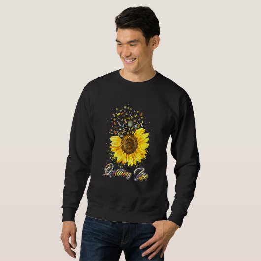 Die Liebe der Sonnenblume verlassen Sweatshirt (Vorne ganz)