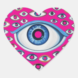 DIE LIEBE DES AUGENS Herz-Aufkleber