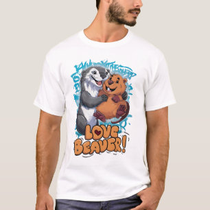 Die Liebe des außergewöhnlich erlesenen Bibers: An T-Shirt