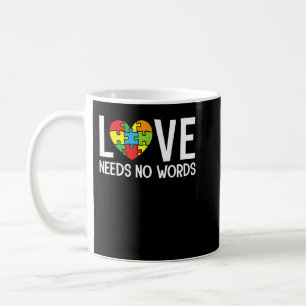 Die Liebe des Autismus-Bewusstseins-Lehrers brauch Kaffeetasse