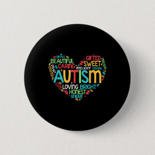 Die Liebe des Autismus-Bewusstseins Schöne süße Ka Button