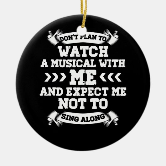 Die Liebe des Broadway Musical Quote Theaters Pfla Keramik Ornament (Vorne)