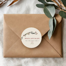 Die Liebe des Friedens und die Freude der Roten Be Runder Aufkleber