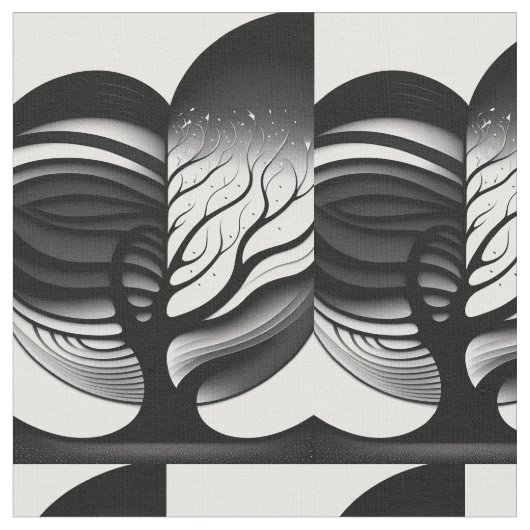 Die Liebe des Herzbaums Stoff (Nahaufnahme)