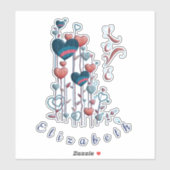 Die Liebe des Herzens wächst Aufkleber (Blatt)