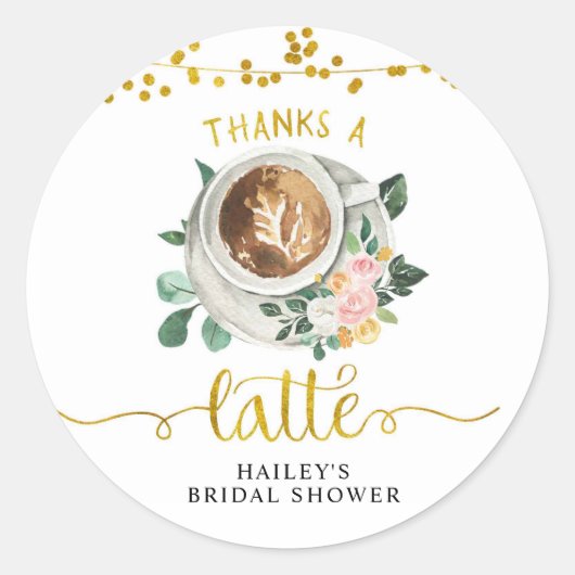 Die Liebe des Kaffees braut dank des Aufklebers Runder Aufkleber (Vorderseite)