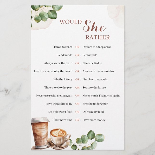 Die Liebe des Kaffees bricht, würde sie eher spiel (Vorderseite)