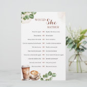 Die Liebe des Kaffees bricht, würde sie eher spiel (Stehend Vorderseite)