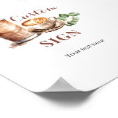 Die Liebe des Kaffees ist das Zeichen für kundensp Poster (Ecke)