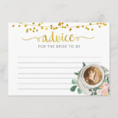 Die Liebe des Kaffees ist die Brauberatung für die Hinweiskarte (Vorderseite)