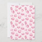 Die Liebe des rosa Herzens ist im Brautparty Einladung (Rückseite)