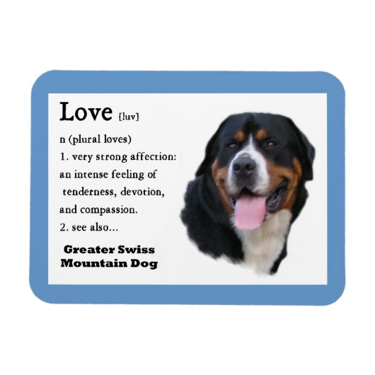 Die Liebe des Schweizer Hundes ist... Magnet (Horizontal)