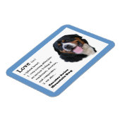 Die Liebe des Schweizer Hundes ist... Magnet (Linke Seite)