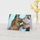 Die Liebe des Welpen! Karte (Gelbe Blume)