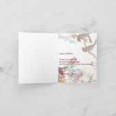 Die Liebe, die chinesische Hochzeit blüht, danken Dankeskarte (Innenseite)