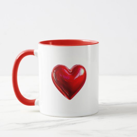 Die Liebe, die durch ein rotes Herz definiert wird Tasse (Links)