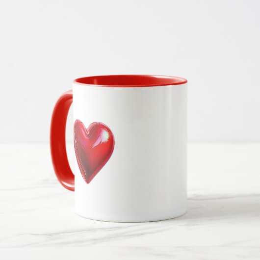 Die Liebe, die durch ein rotes Herz definiert wird Tasse (Vorderseite Links)
