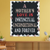 Die Liebe einer Mutter ist bedingungslos. Leinwanddruck (Insitu (Wohnzimmer))