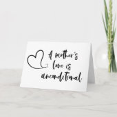 Die Liebe einer Mutter ist bedingungslos lustig Karte (Vorderseite)