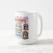 Die Liebe einer Mutter ist das erste Zuhause, das  Kaffeetasse (VorderseiteRechts)