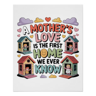 Die Liebe einer Mutter ist das erste Zuhause, das Poster