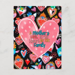 Die Liebe einer Mutter ist das Herz der Familie Postkarte