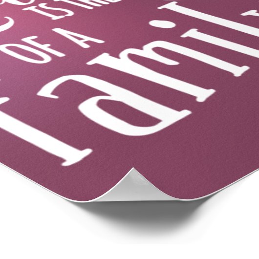 Die Liebe einer Mutter ist das Herz einer Familie Poster (Ecke)