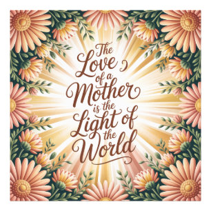 Die Liebe einer Mutter ist das Licht der Welt Fotodruck