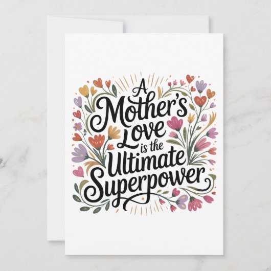 Die Liebe einer Mutter ist die ultimative Superkra Einladung (Vorderseite)