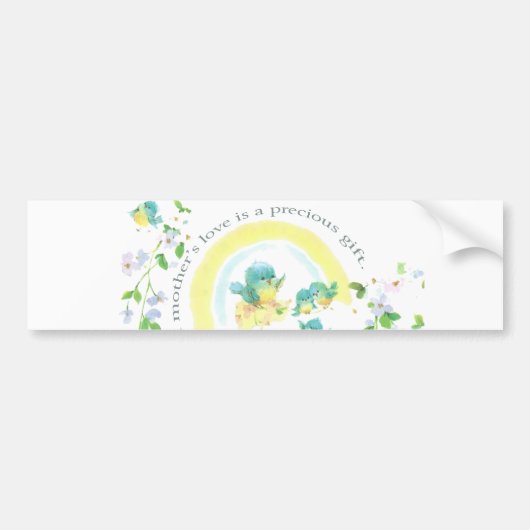Die Liebe einer Mutter ist ein Wertvolles Geschenk Autoaufkleber (Vorne)