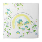 Die Liebe einer Mutter ist ein Wertvolles Geschenk Fliese (Vorderseite)