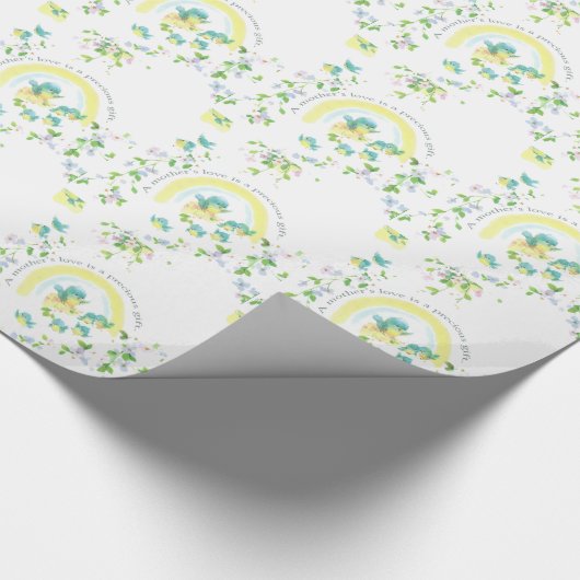 Die Liebe einer Mutter ist ein Wertvolles Geschenk Geschenkpapier (Ecke)