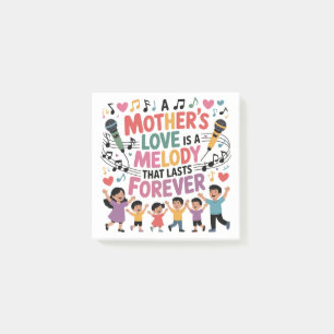 Die Liebe einer Mutter ist eine Melodie, die für i Post-it Klebezettel