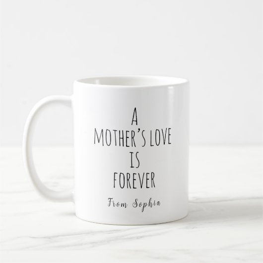 Die Liebe einer Mutter ist für immer Kaffeetasse (Links)