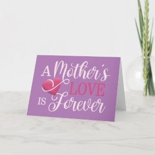 Die Liebe einer Mutter ist für immer Zitat Grußk Karte