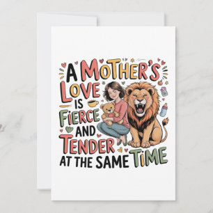 Die Liebe einer Mutter ist gleichzeitig wild und z Dankeskarte