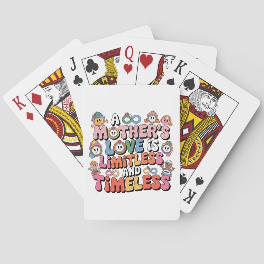 Die Liebe einer Mutter ist grenzenlos und zeitlos Spielkarten (Rückseite)