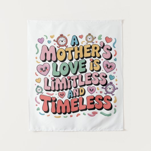 Die Liebe einer Mutter ist grenzenlos und zeitlos Wandteppich (Vorderseite)
