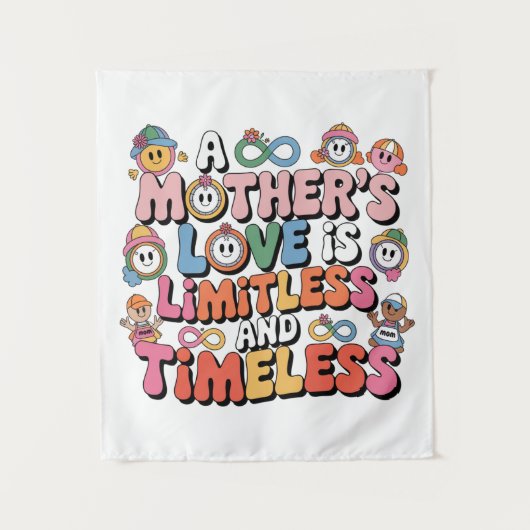 Die Liebe einer Mutter ist grenzenlos und zeitlos Wandteppich (Vorderseite)