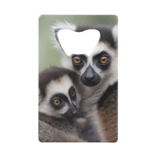 **"Die Liebe einer Mutter: Mummy und Baby Lemur ku Geldbeutel Flaschenöffner