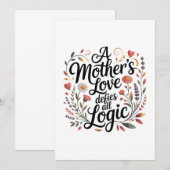 Die Liebe einer Mutter trotzt aller Logik Einladung (Vorne/Hinten)