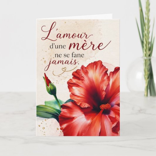 Die Liebe einer Mutter verwelkt nie Karte (Vorderseite)