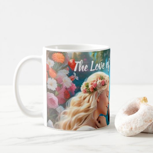 Die Liebe einer Prinzessin für ihr Einhorn Kaffeetasse (Mit Donut)